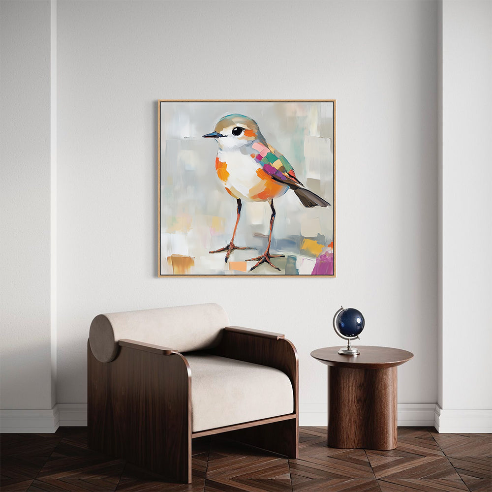 "Vibrant Bird"  – A Playful Pop Of Color - Canvas Wall Art