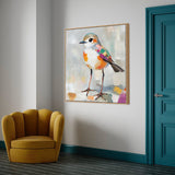 "Vibrant Bird"  – A Playful Pop Of Color - Canvas Wall Art