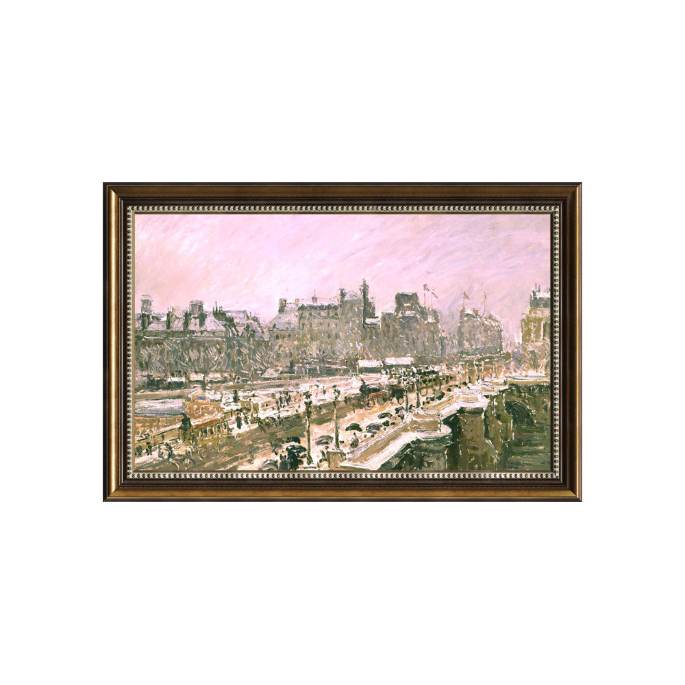 The Pont Neuf, Snow by Camille Pissarro