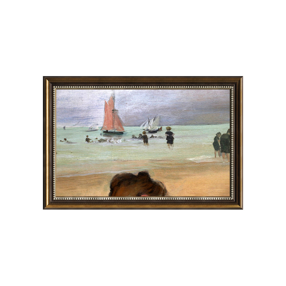 Beach Scene At Trouville By Edgar Degas