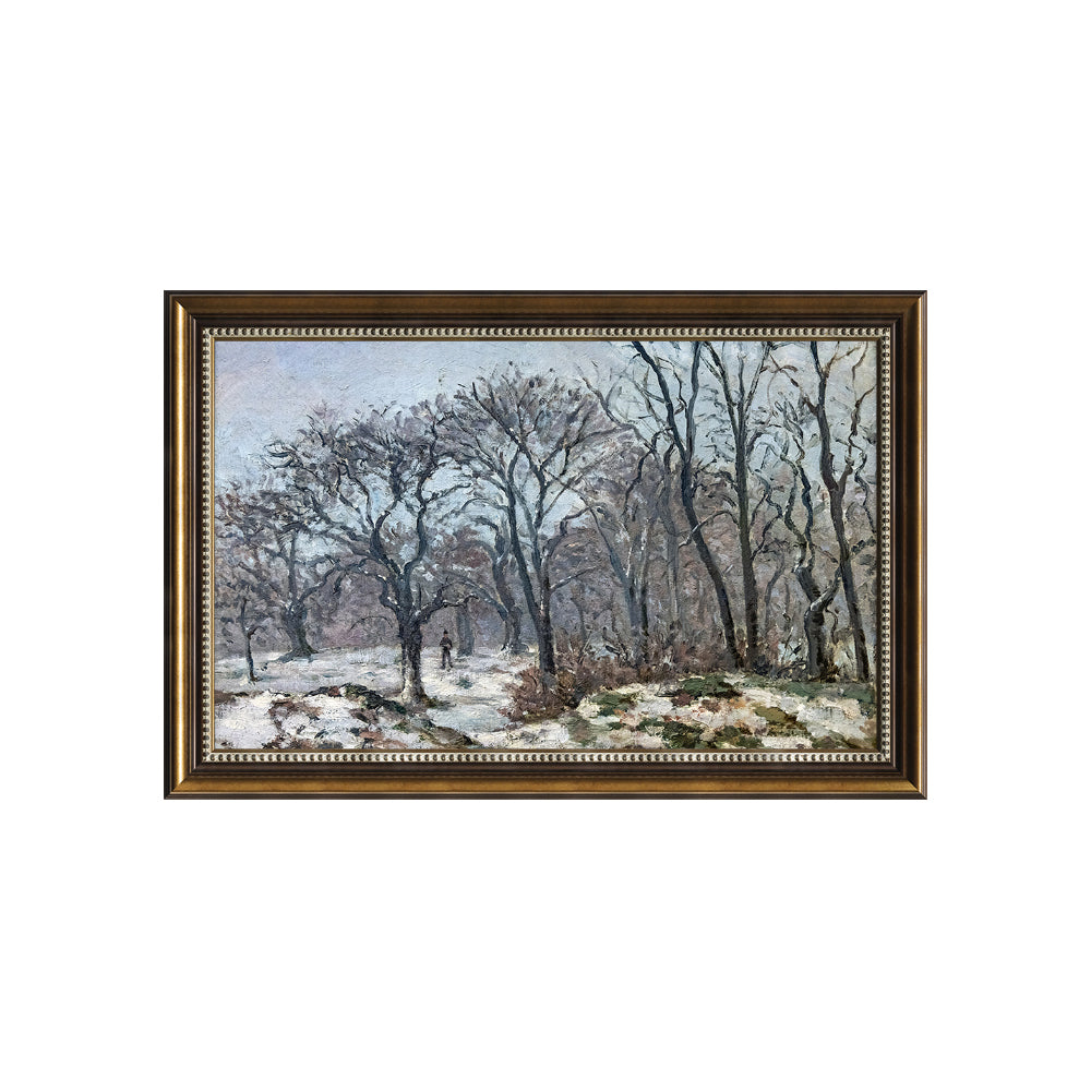 The Orchard At Louveciennes In Winter By Camille Pissarro