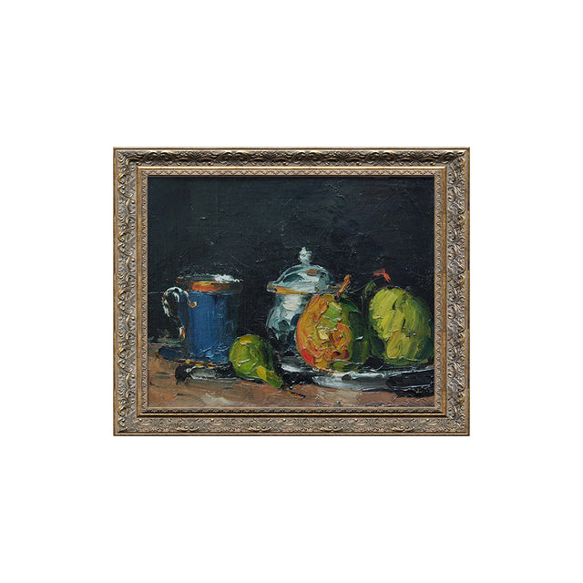 "Sugar Bowl, Pears and Blue Cup" By Paul Cezanne