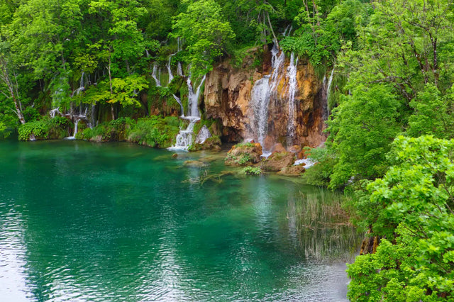 Emerald Cascade Serenity Canvas Wall Art