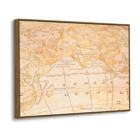 Antique World Map Canvas Wall Art