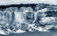 Frozen Majesty Winter Waterfall Canvas Wall Art