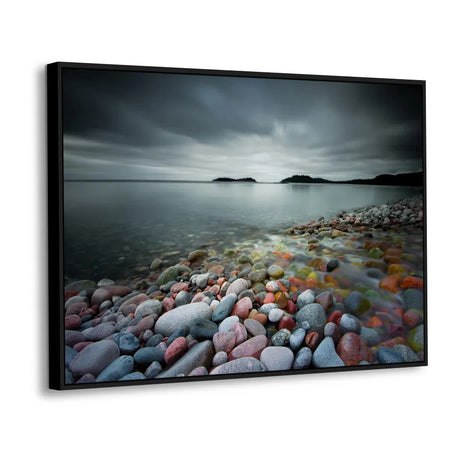 Serene Rocky Shoreline Canvas Wall Art
