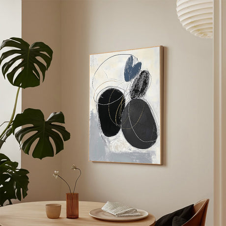 Modern Black and Gold Minimalist Wall Art Canvas