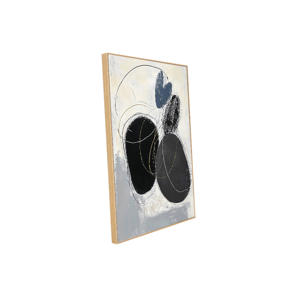 Modern Black and Gold Minimalist Wall Art Canvas