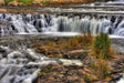 Golden Terrain Waterfall Canvas Wall Art