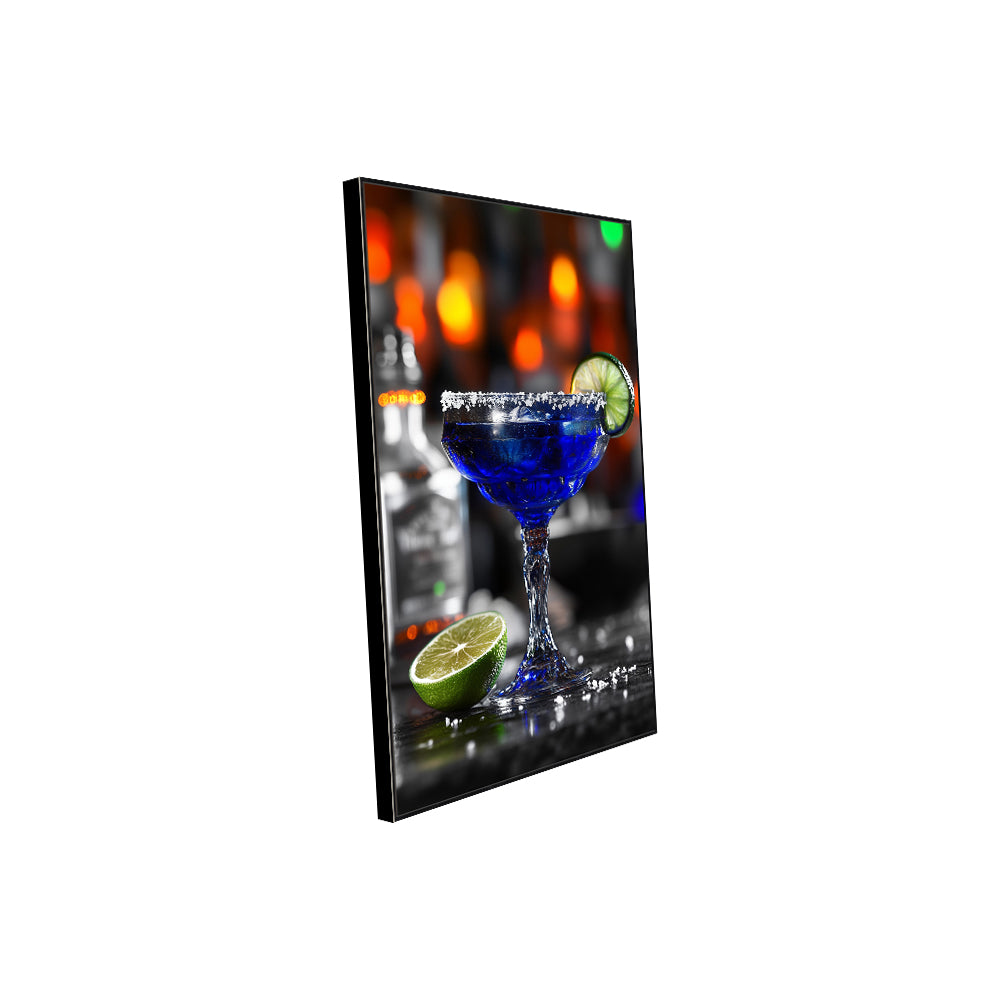 Raise A Glass To Art – A Stunning Blue Margarita With A Twist Of Lime
