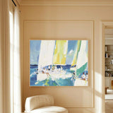 Vibrant Sailing Canvas Wall Art – Nautical Artwork with Bold Colors