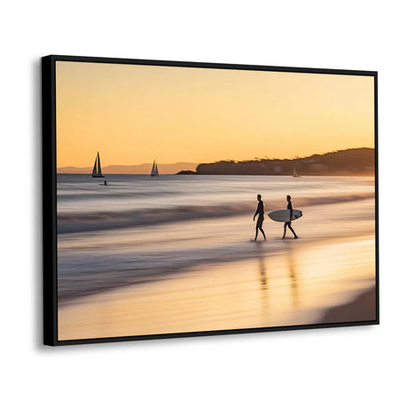 Sunset Surf Serenity Canvas Wall Art