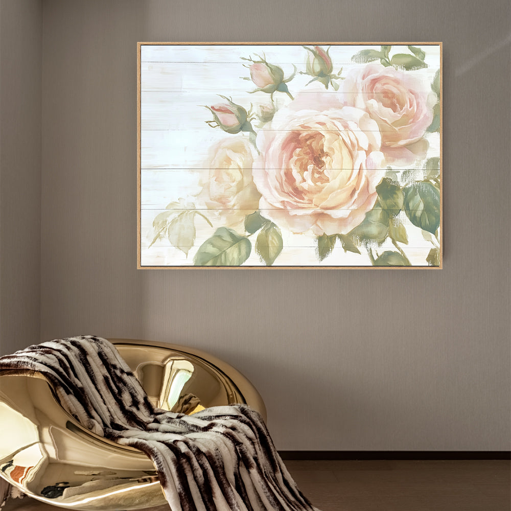 Vintage Rose Elegance Canvas Wall Art