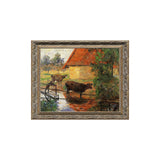 Cows At A Watering Place By Camille Pissarro