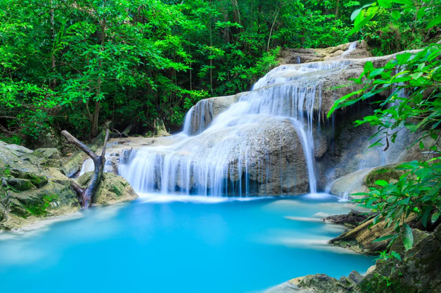 Turquoise Dream Waterfall Canvas Wall Art