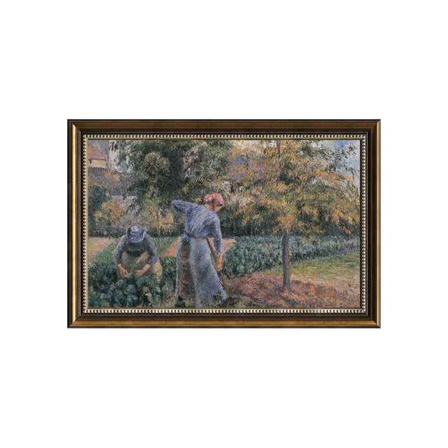 Peasant Woman Digging, The Jardin De Maubuisson, Pontoise By Camille Pissarro