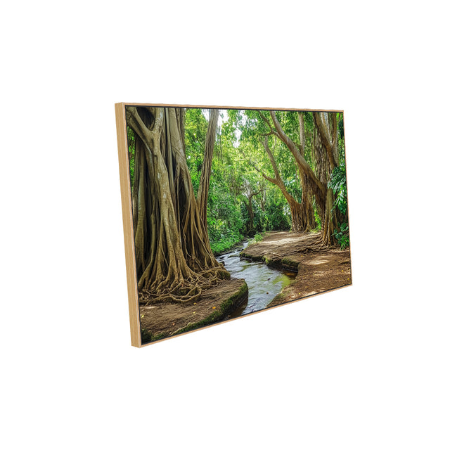 Tranquil Forest Stream Canvas Wall Art