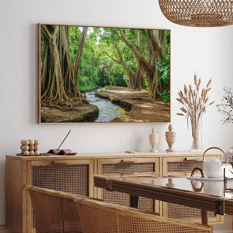 Tranquil Forest Stream Canvas Wall Art