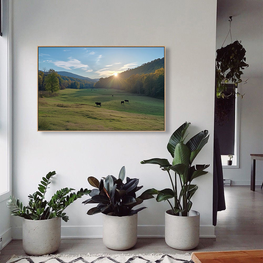 Countryside Sunrise Canvas Wall Art