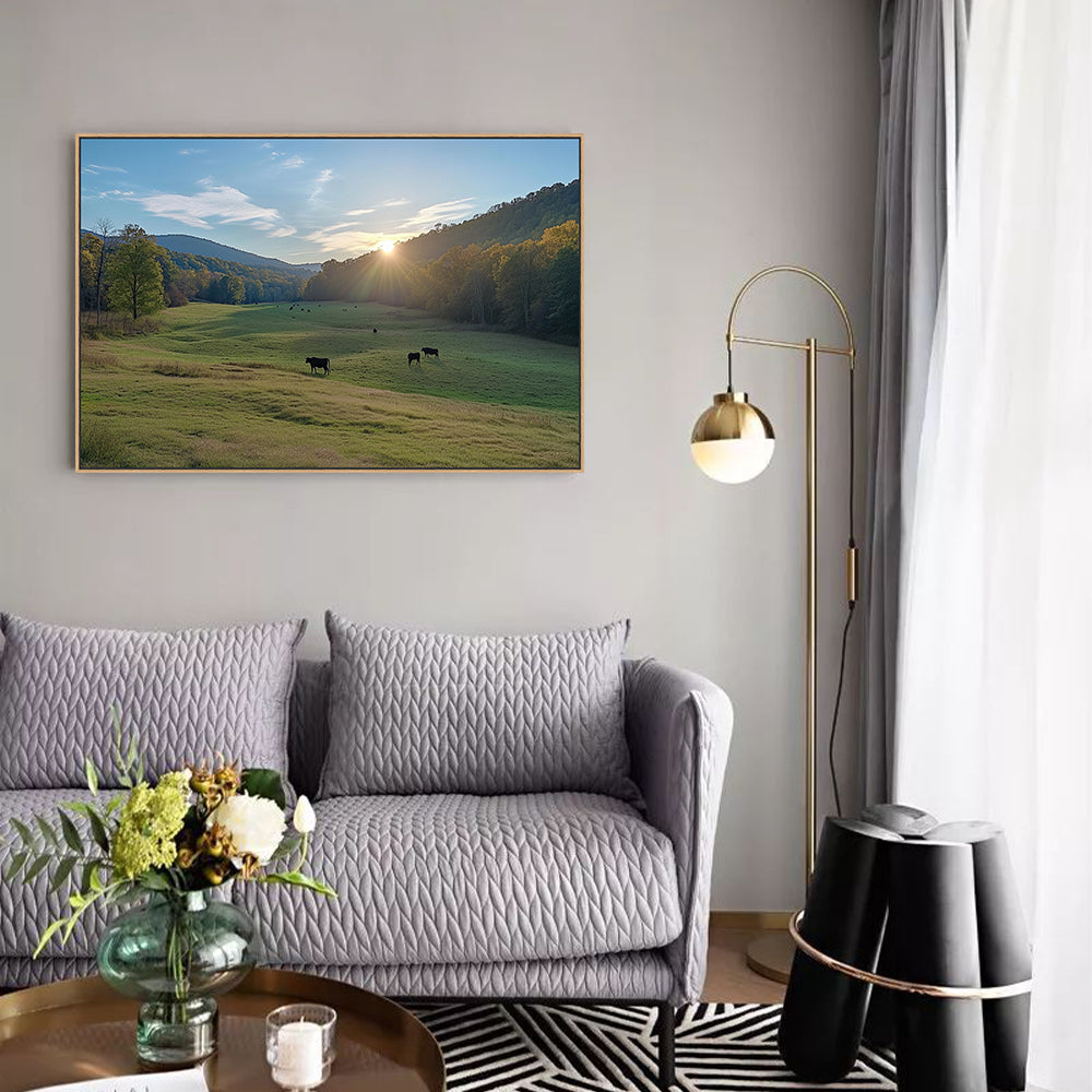 Countryside Sunrise Canvas Wall Art