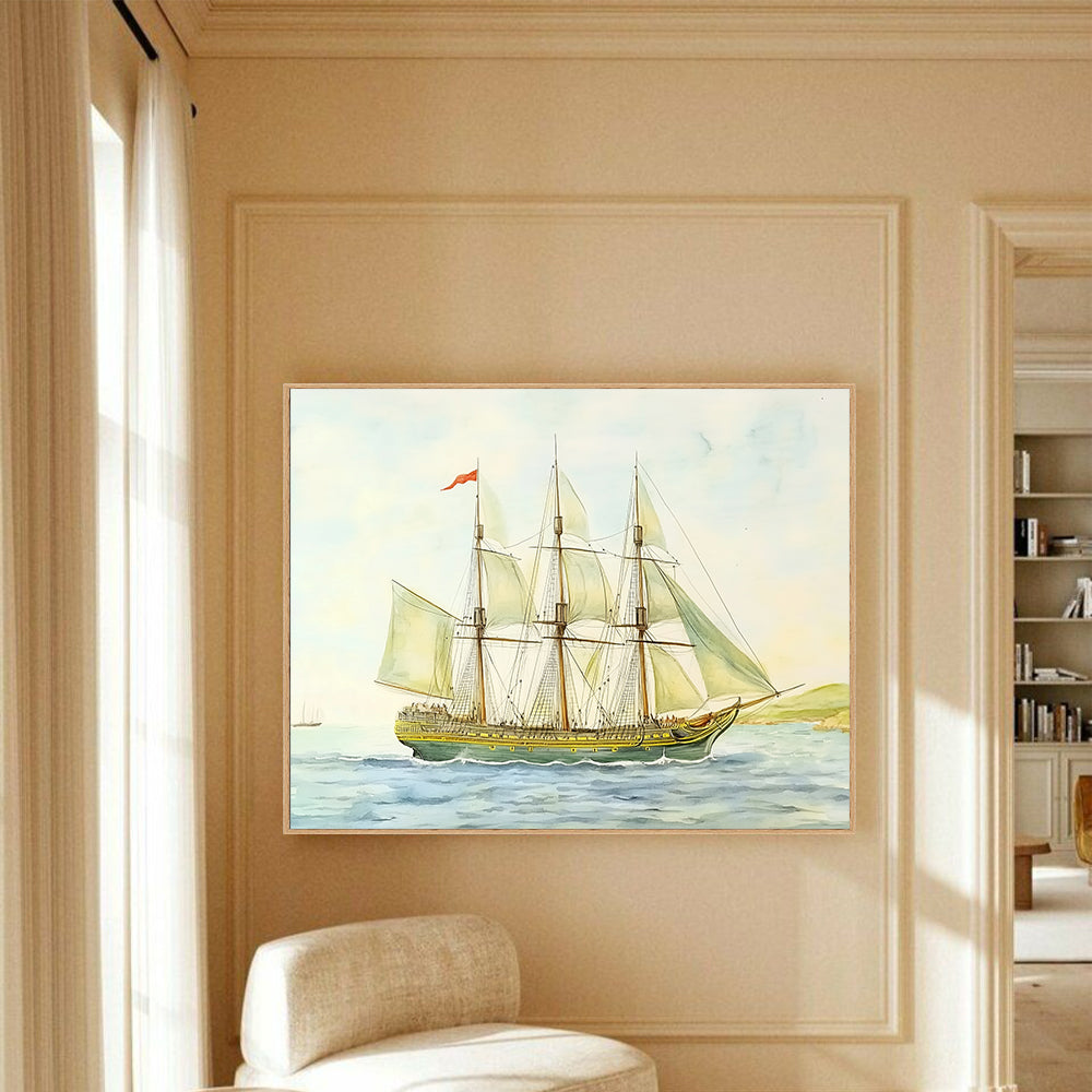 Classic Sailing Ship Canvas Wall Art