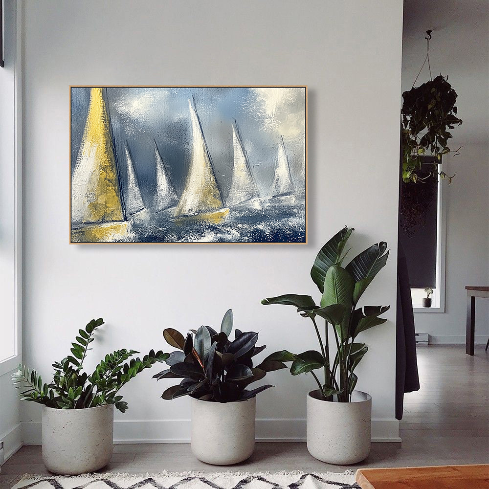 Ocean Regatta Modern Canvas