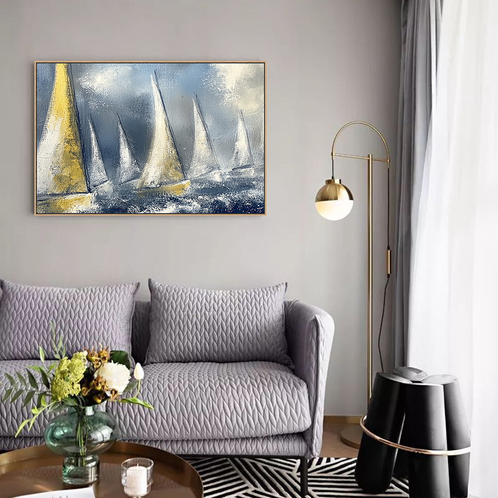 Ocean Regatta Modern Canvas