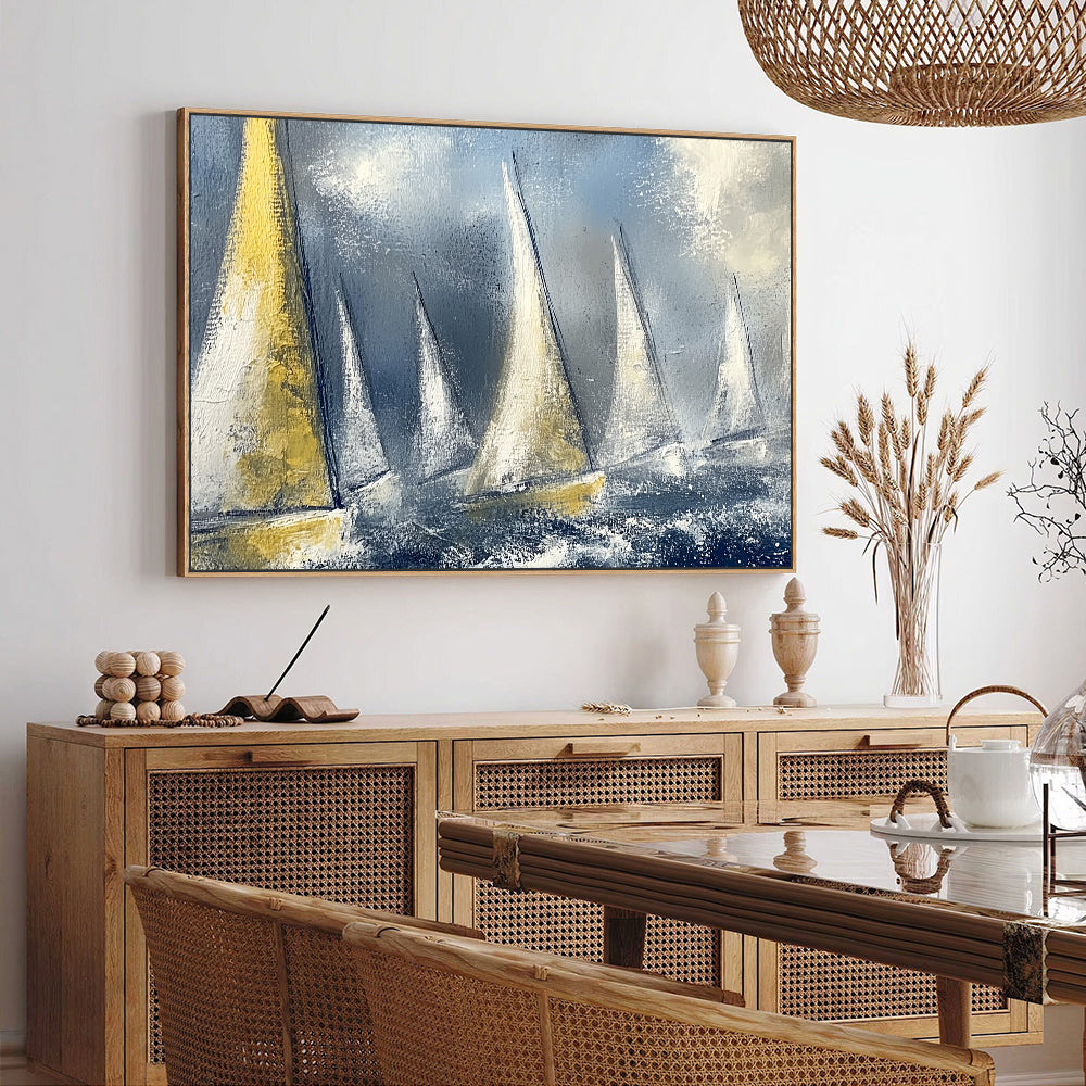 Ocean Regatta Modern Canvas