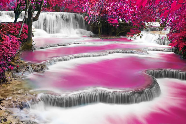 Cotton Candy Cascade Waterfall Canvas Wall Art