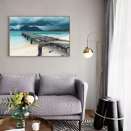 Tranquil Pier Coastal  A Perfect Ocean-Inspired Decor - Canvas Wall Art