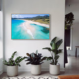 Turquoise Paradise Scenic Beach Decor - Canvas Wall Art 