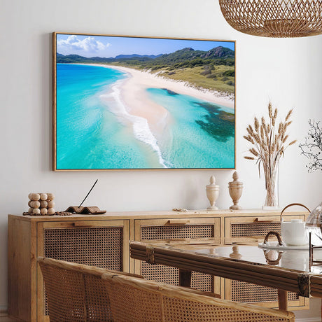 Turquoise Paradise Scenic Beach Decor - Canvas Wall Art 