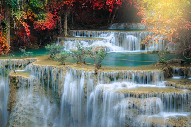 Mystic Terrace Waterfall Canvas Wall Art