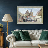 The Market At Pontoise By Camille Pissarro