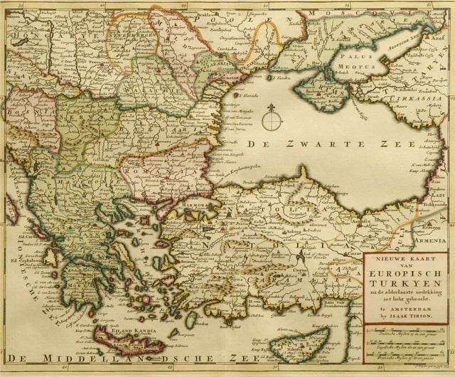 Antique Eastern Europe Map Canvas Wall Art