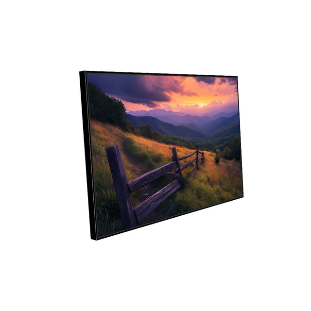 Golden Hour Mountain Path Breathtaking Landscape Art - Canvas Wall Art  