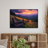 Golden Hour Mountain Path Breathtaking Landscape Art - Canvas Wall Art  