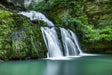 Emerald Veil Cascade Canvas Wall Art