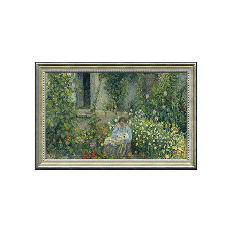 Woman In The Garden By Camille Pissarro