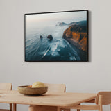 Breathtaking Coastal Vista Of Ocean Waves And Cliffs Art - Canvas Wall Art