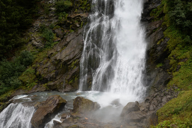Thundering Cliffside Waterfall Canvas Wall Art
