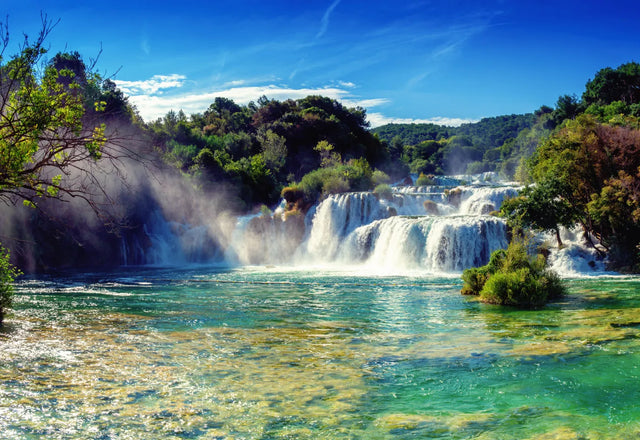 Crystal Mist Waterfall Canvas Wall Art