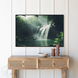 Tranquil Jungle Waterfall The Nature’s Serenity - Canvas Wall Art