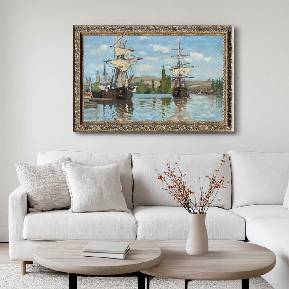 "Ships Riding on the Seine at Rouen" By Claude Monet