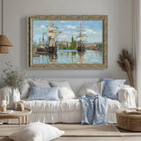 "Ships Riding on the Seine at Rouen" By Claude Monet