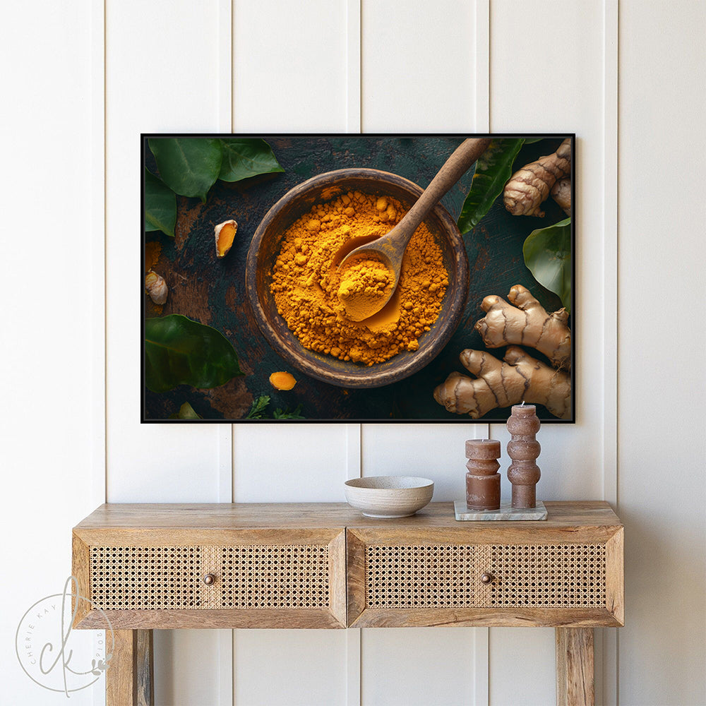 Rustic Turmeric and Ginger Canvas Wall Art