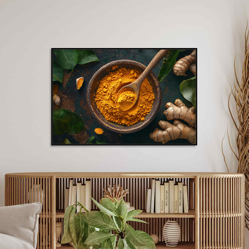 Rustic Turmeric and Ginger Canvas Wall Art