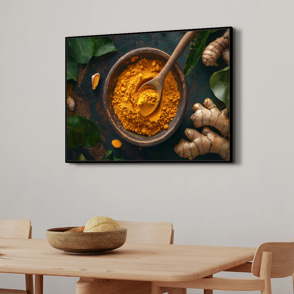 Rustic Turmeric and Ginger Canvas Wall Art