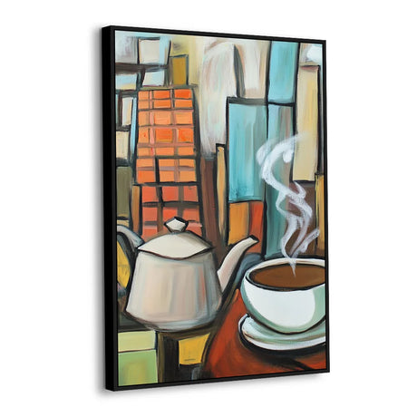 Modern Coffee Break – Contemporary Kitchen Décor Canvas Wall Art