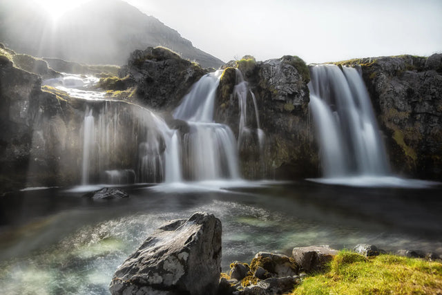 Whispers of the Highland Falls Canvas Wall Art